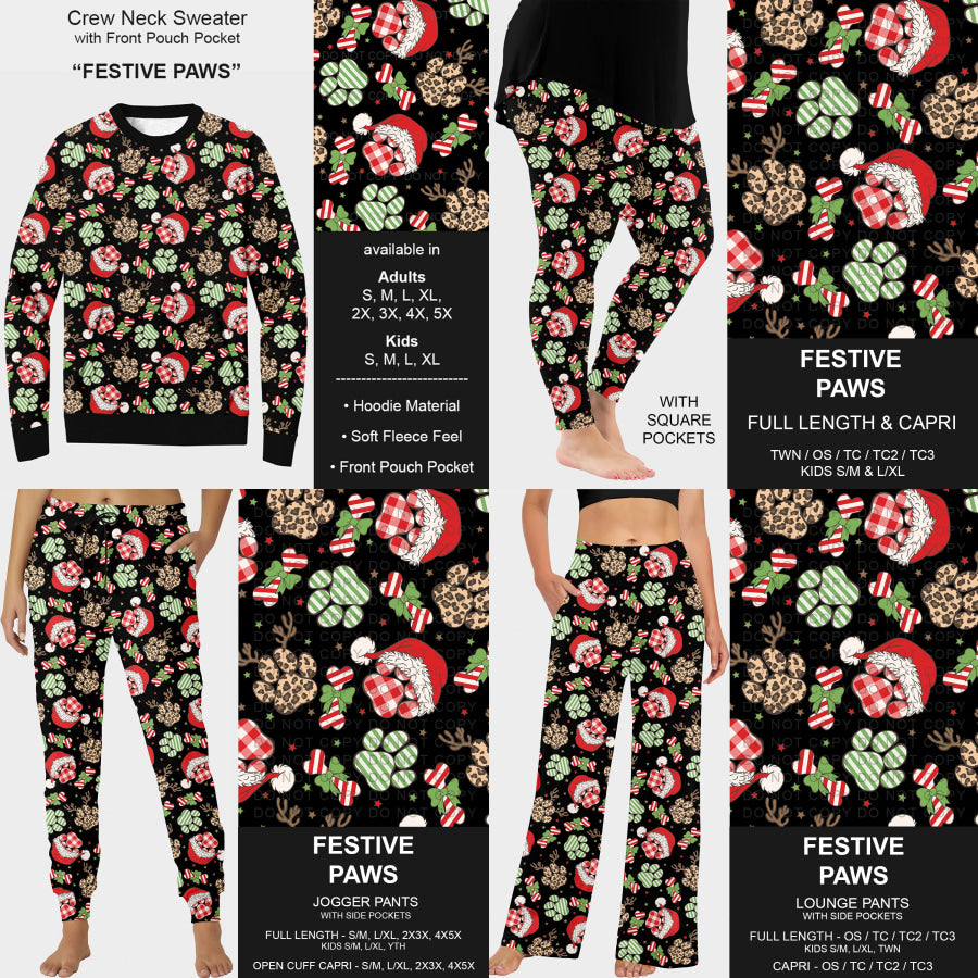 PREORDER Custom Styles - Festive Paws - Closes 22 Jul - ETA late Oct 2025 Loungewear
