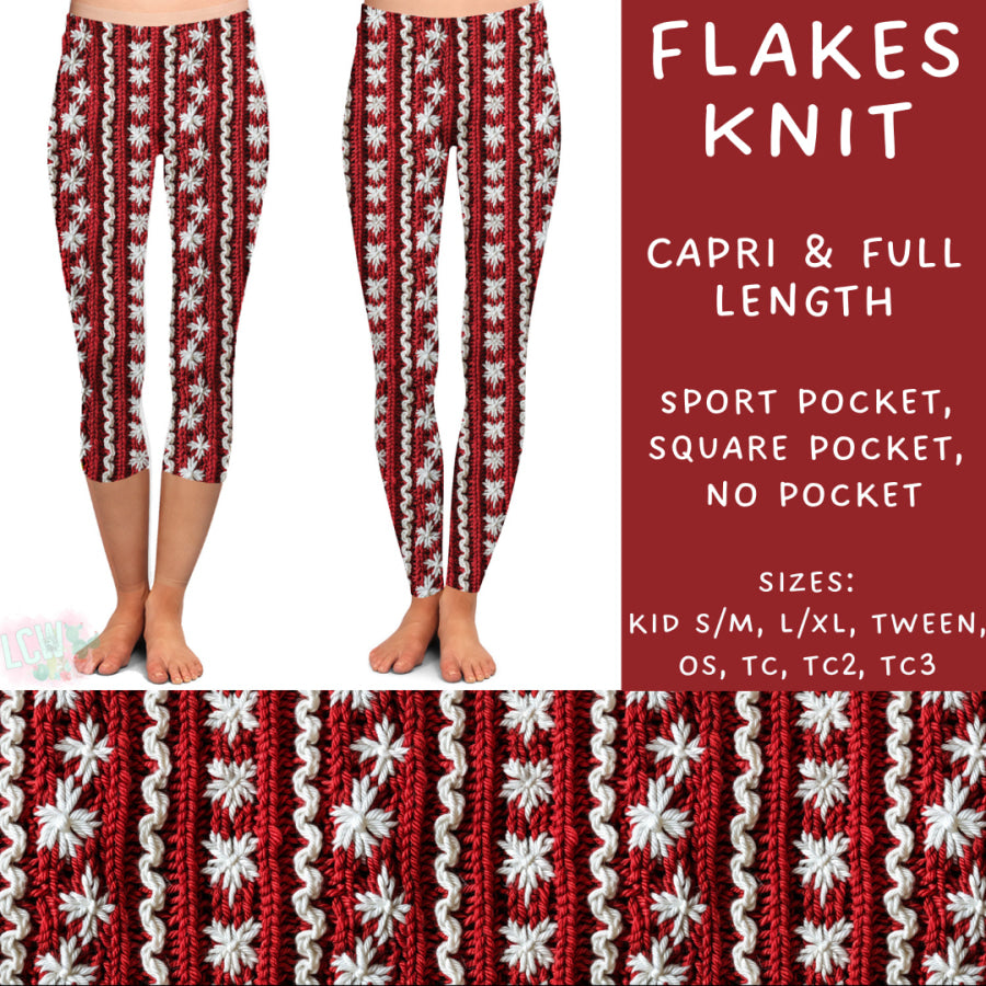 Preorder Custom Styles - Flakes Knit - Closes 31 Oct - ETA early Jan 2025 Leggings