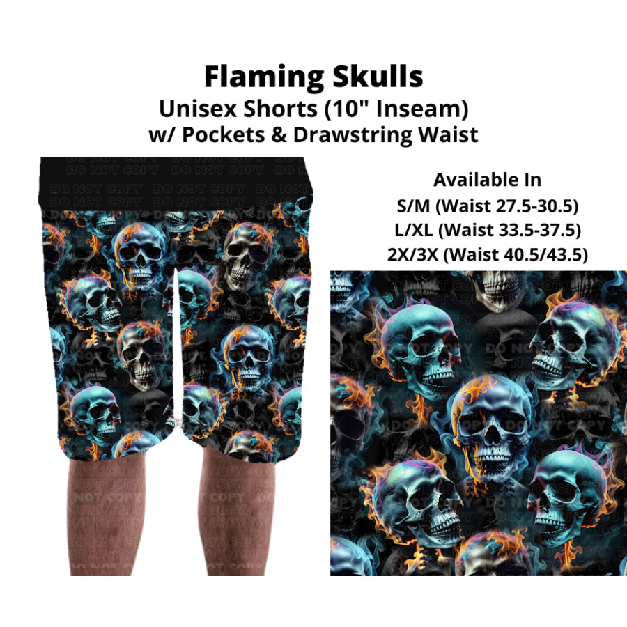 PREORDER Custom Styles - Flaming Skulls - Closes 27 Nov - ETA late Feb 2025 Leggings