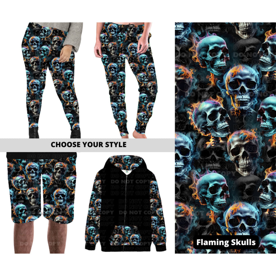 PREORDER Custom Styles - Flaming Skulls - Closes 27 Nov - ETA late Feb 2025 Leggings