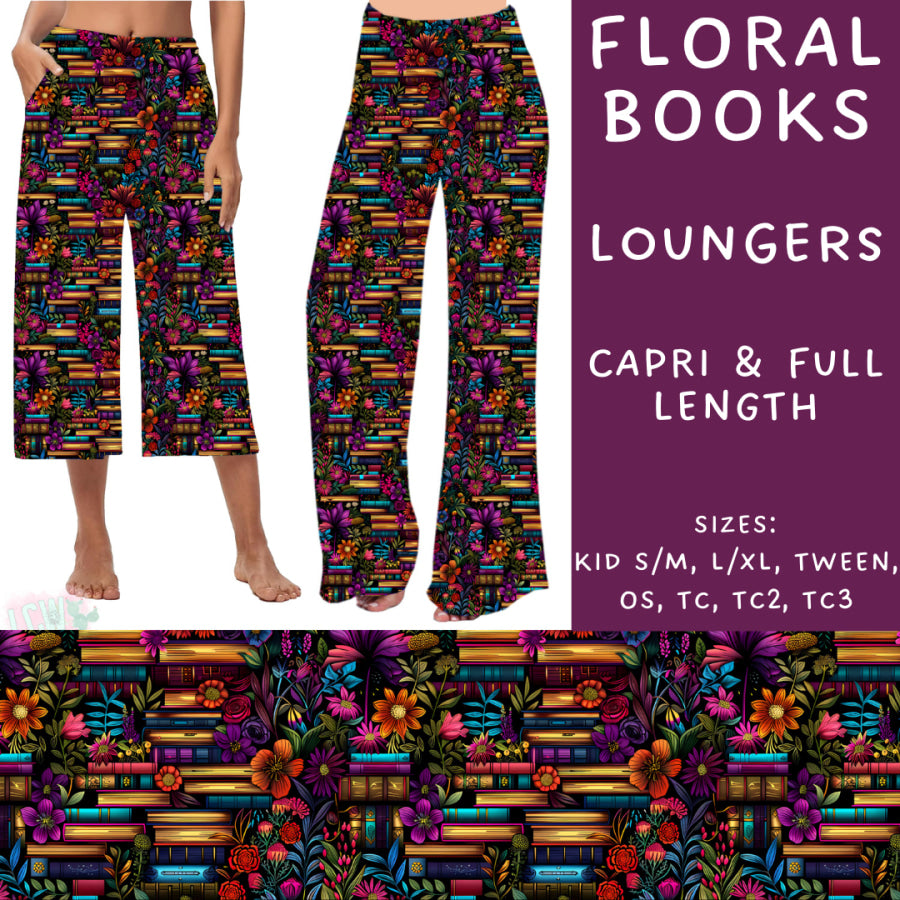 Preorder Custom Styles - Floral Books - Closes 23 Sep - ETA early Dec 2024 Leggings