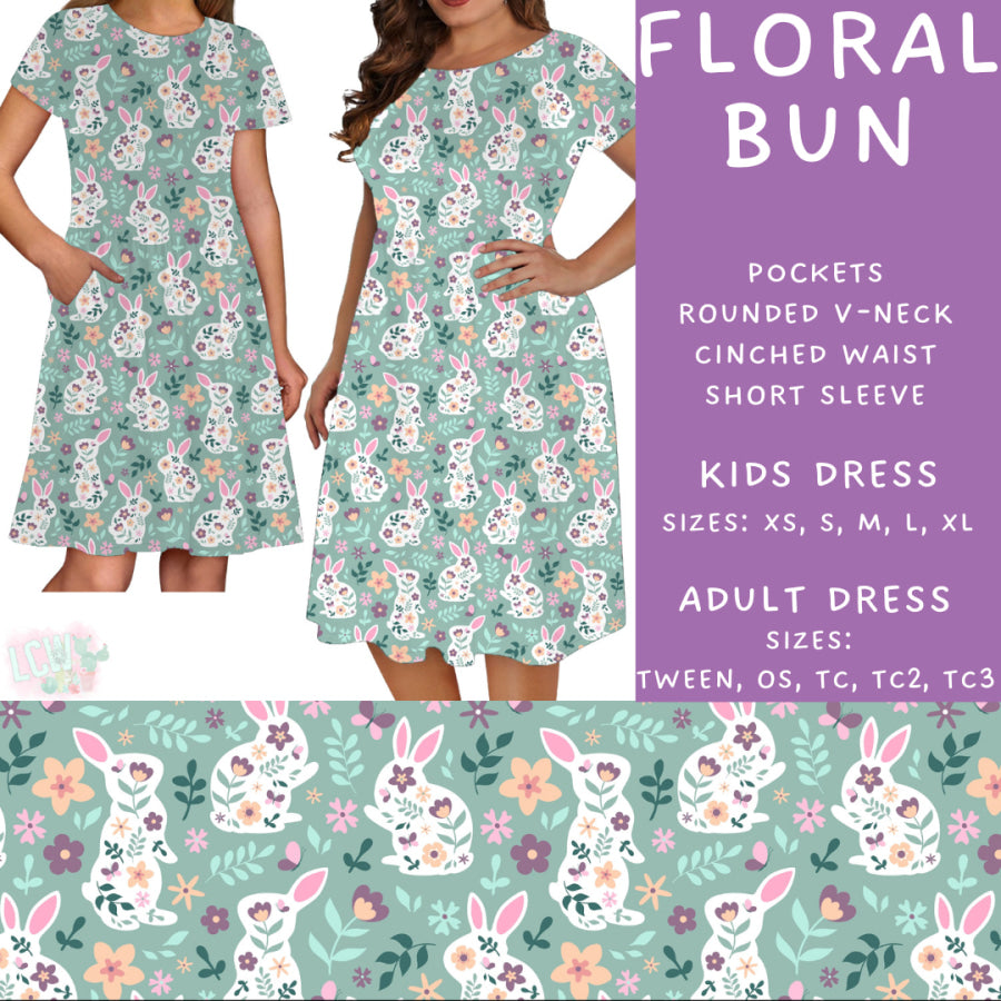 Preorder Custom Styles - Floral Bun - Closes 17 Feb - ETA late Apr 2025 Leggings