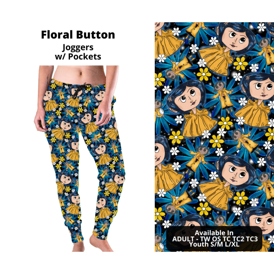 PREORDER Custom Styles - Floral Button - Closes 21 Nov - ETA late Feb 2025 Leggings