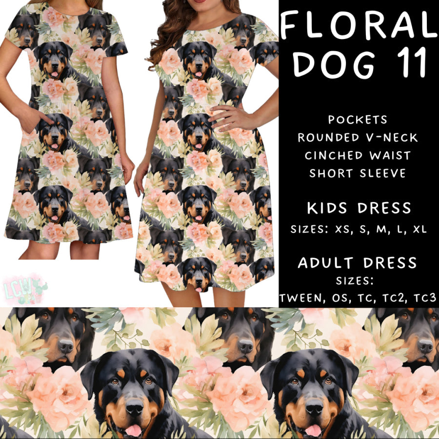 Preorder Custom Styles - Floral Dog 11 - Closes 26 May - ETA late Aug 2025 Leggings
