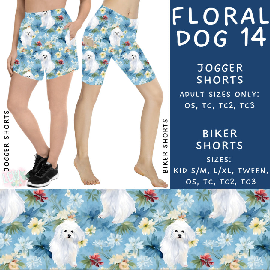 Preorder Custom Styles - Floral Dog 14 - Closes 26 May - ETA late Aug 2025 Leggings