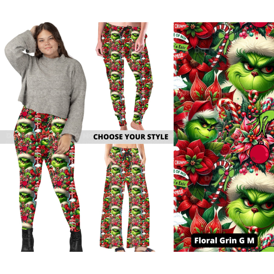 PREORDER Custom Styles - Floral Grin G M - Closes 18 Sep - ETA early Dec 2024 Leggings