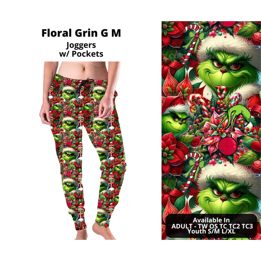 PREORDER Custom Styles - Floral Grin G M - Closes 18 Sep - ETA early Dec 2024 Leggings