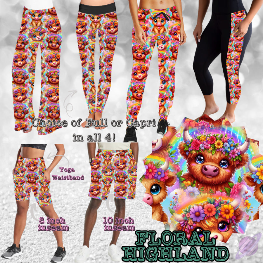 PREORDER Custom Styles - Floral Highland - Closes 21 Sep - ETA late Dec 2025 Leggings