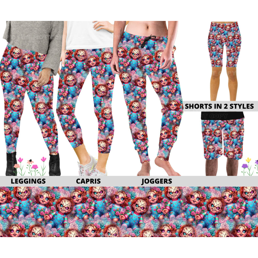 PREORDER Custom Styles - Floral Horror Dolls - Closes 27 Jan - ETA late Apr 2025 Leggings