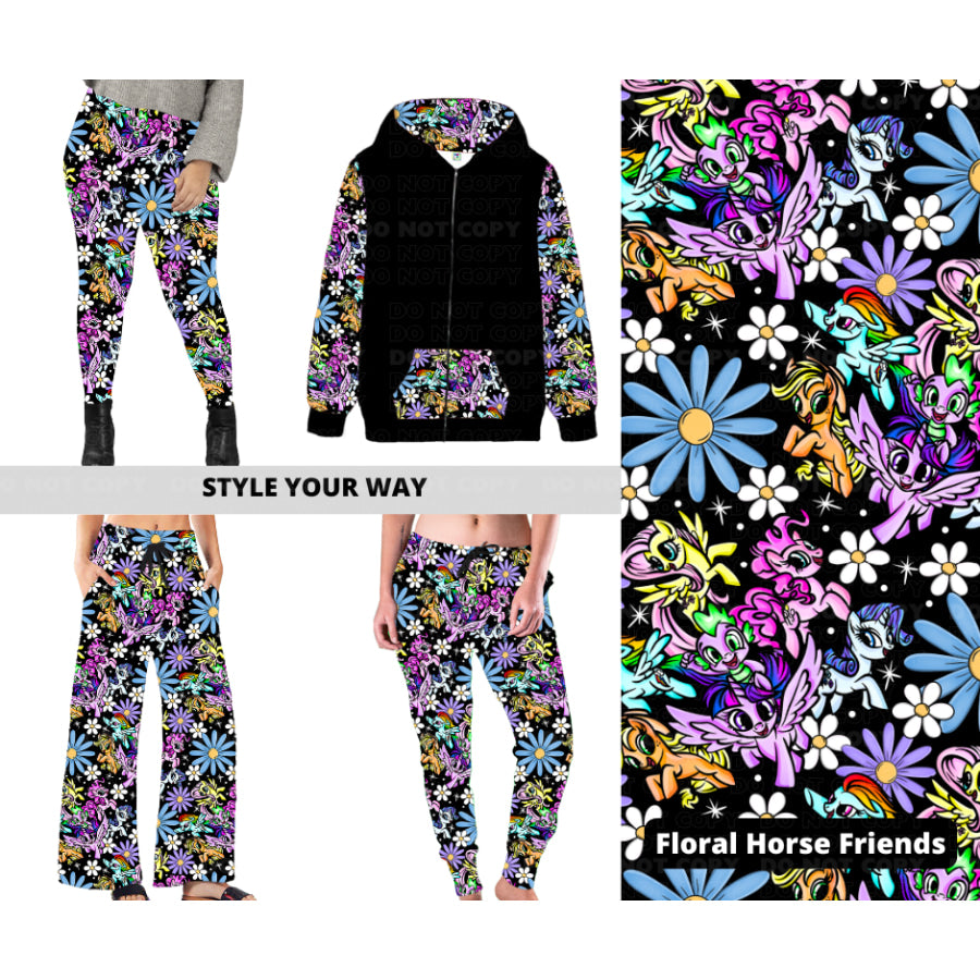 PREORDER Custom Styles - Floral Horse Friends - Closes 21 Nov - ETA late Feb 2025 Leggings