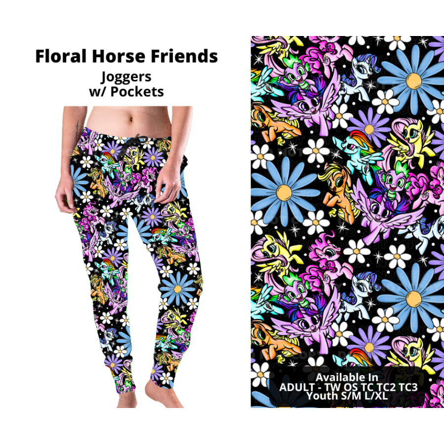 PREORDER Custom Styles - Floral Horse Friends - Closes 21 Nov - ETA late Feb 2025 Leggings