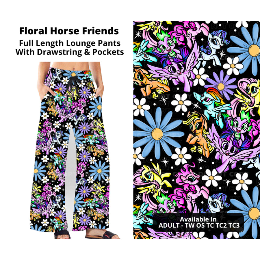 PREORDER Custom Styles - Floral Horse Friends - Closes 21 Nov - ETA late Feb 2025 Leggings