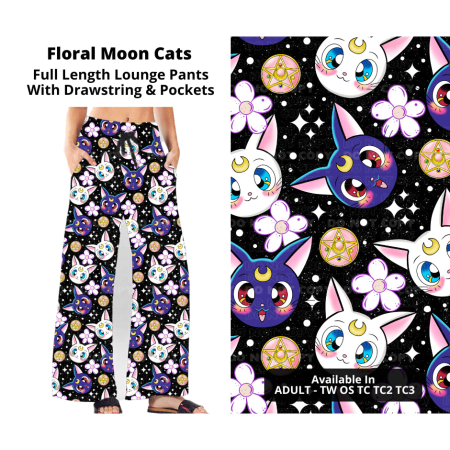 PREORDER Custom Styles - Floral Moon Cats - Closes 21 Nov - ETA late Feb 2025 Leggings