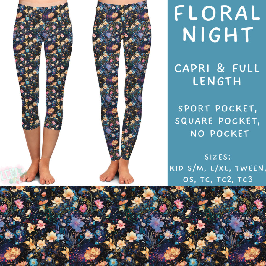 Preorder Custom Styles - Floral Night - Closes 23 Sep - ETA early Dec 2024 Leggings