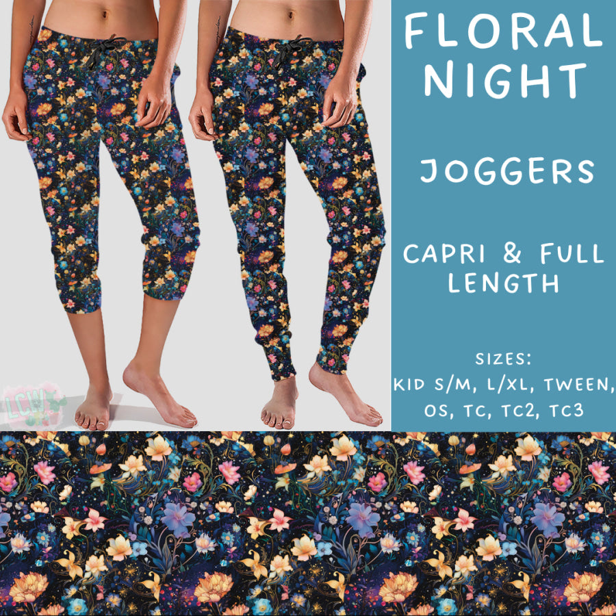 Preorder Custom Styles - Floral Night - Closes 23 Sep - ETA early Dec 2024 Leggings