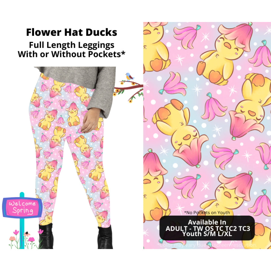 PREORDER Custom Styles - Flower Hat Ducks - Closes 27 Jan - ETA late Apr 2025 Leggings