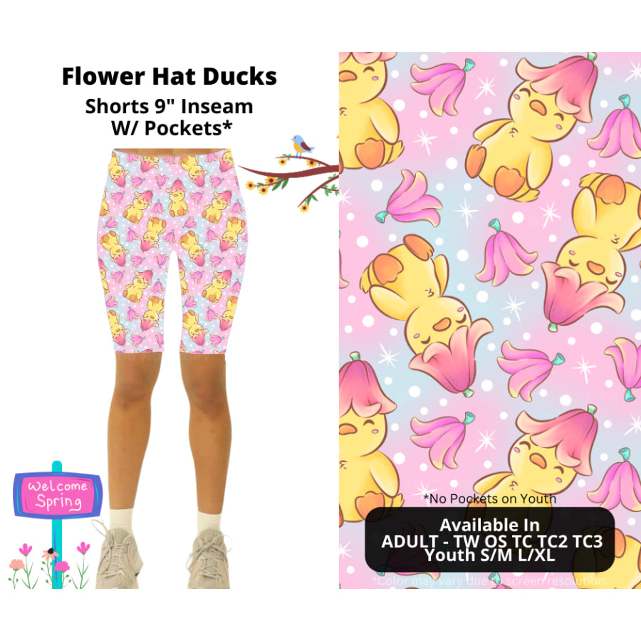 PREORDER Custom Styles - Flower Hat Ducks - Closes 27 Jan - ETA late Apr 2025 Leggings