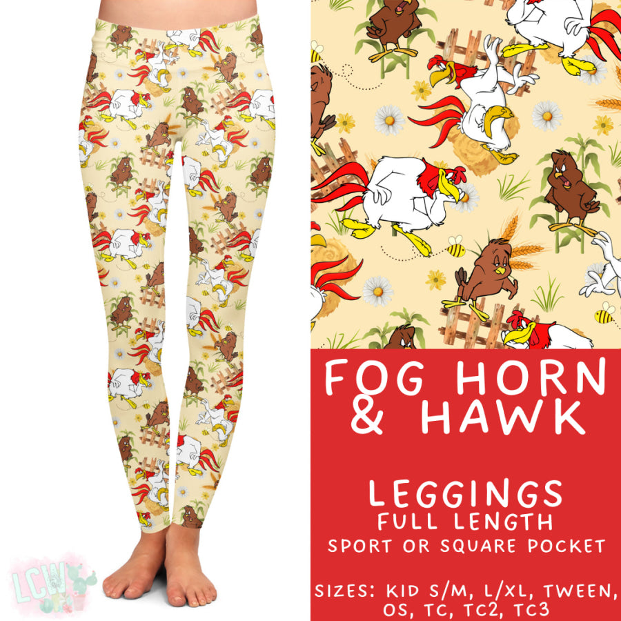 Preorder Custom Styles Fog Horn and Hawk Closes 11 Sep ETA late Nov 2025 Leggings