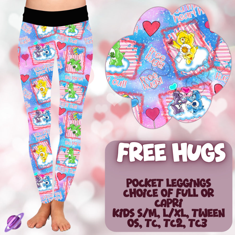 PREORDER Custom Styles - Free Hugs - Closes 2 Dec - ETA mid Feb 2025 Leggings