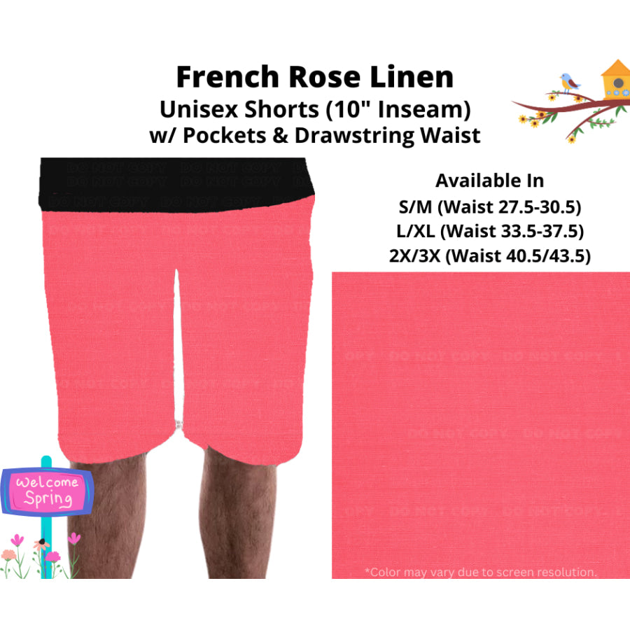 PREORDER Custom Styles - French Rose Linen - Closes 8 Jan - ETA late Apr 2025 Leggings