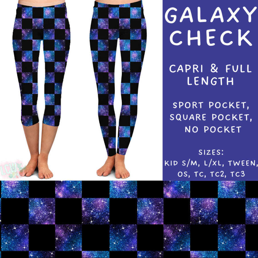 Preorder Custom Styles - Galaxy Check - Closes 6 Dec - ETA late Feb 2025 Leggings