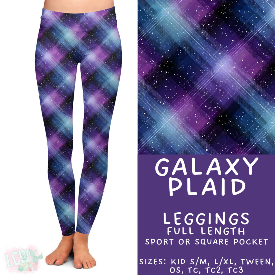Preorder Custom Styles - Galaxy Plaid - Closes 29 Sep - ETA late Dec 2025 Leggings