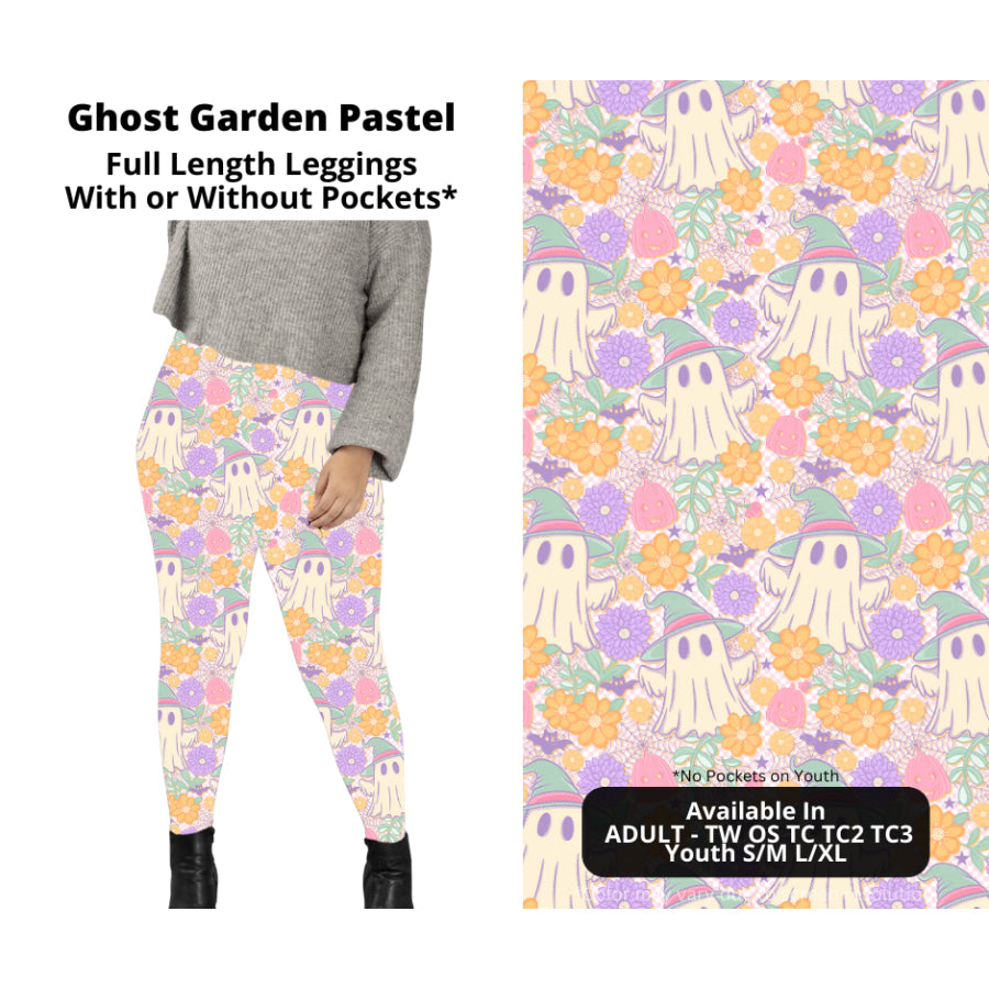 PREORDER Custom Styles - Ghost Garden Pastel - Closes 22 Jan - ETA late Apr 2025 Leggings