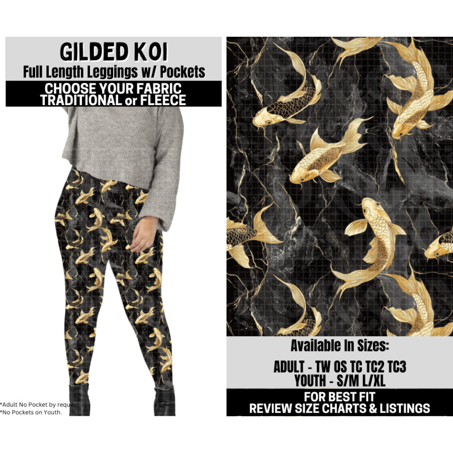 Preorder Custom Styles - Gilded Koi - Closes 6 Oct - ETA mid Feb 2026 Leggings