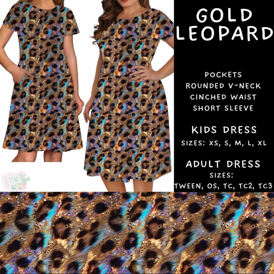Preorder Custom Styles - Gold Leopard - Closes 29 May - ETA late Aug 2025 Leggings