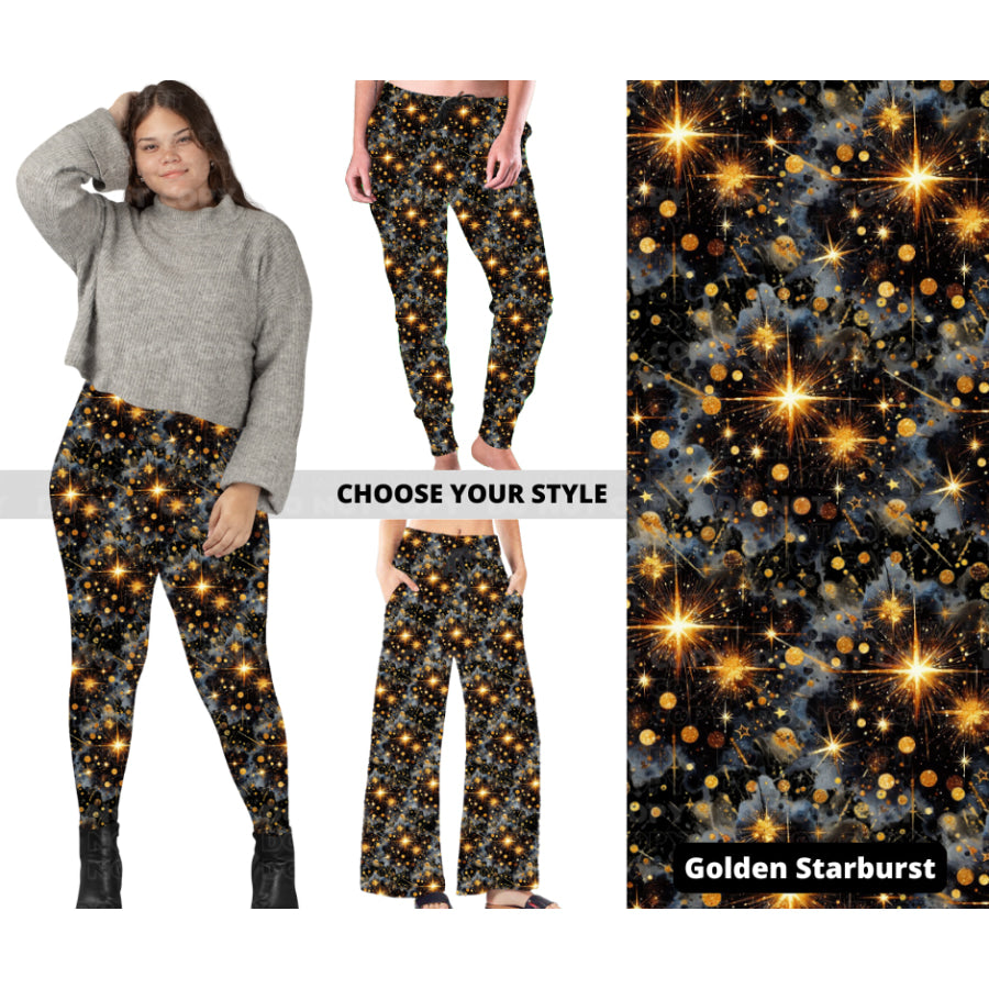 PREORDER Custom Styles - Golden Starburst - Closes 14 Oct - ETA early Jan 2024 Leggings