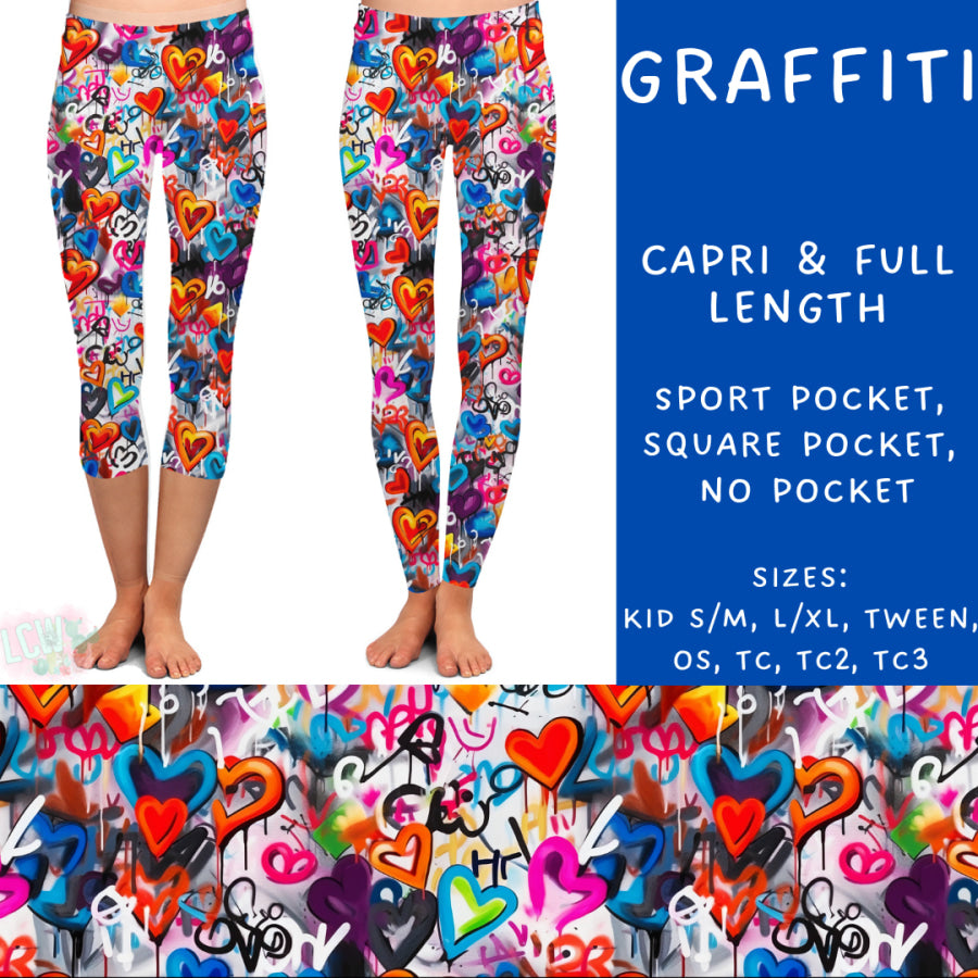 Preorder Custom Styles - Graffiti - Closes 22 Jan - ETA late Apr 2025 Leggings