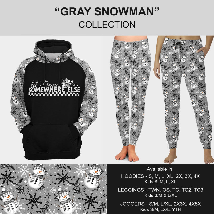 PREORDER Custom Styles - Gray Snowman - Closes 19 Nov - ETA mid Feb 2025 Loungewear