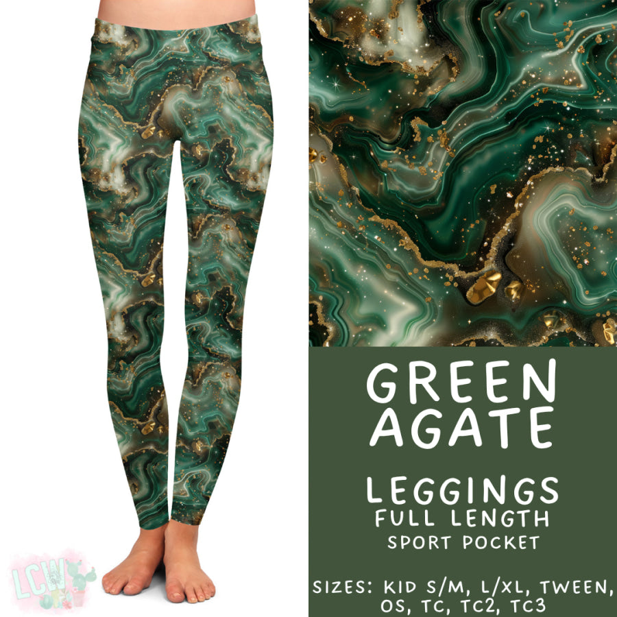 Preorder Custom Styles - Green Agate - Closes 17 Nov - ETA early Feb 2026 Leggings