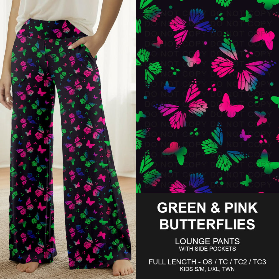 Preorder Custom Styles - Green and Pink Butterflies - Closes 9 Dec - ETA early Mar 2026 Loungewear