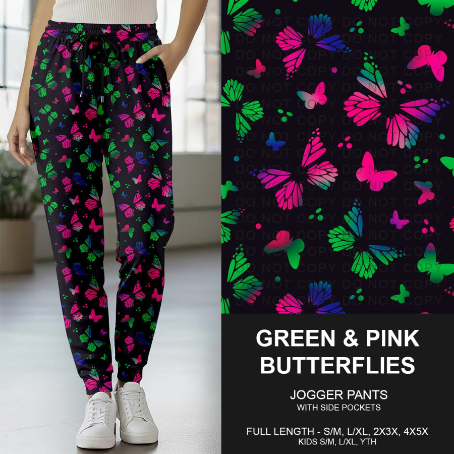 Preorder Custom Styles - Green and Pink Butterflies - Closes 9 Dec - ETA early Mar 2026 Loungewear