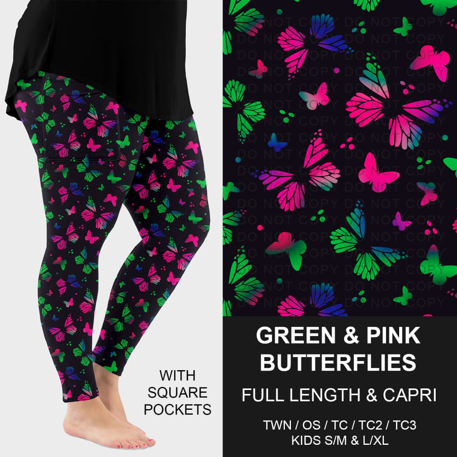 Preorder Custom Styles - Green and Pink Butterflies - Closes 9 Dec - ETA early Mar 2026 Loungewear