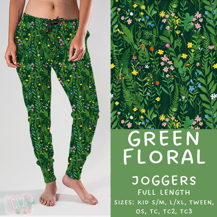 Preorder Custom Styles - Green Floral - Closes 24 Feb - ETA mid May 2025 Leggings