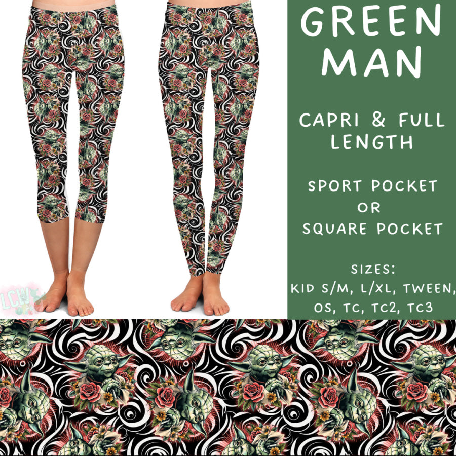 Preorder Custom Styles - Green Man - Closes 10 Mar - ETA early Jun 2025 Leggings