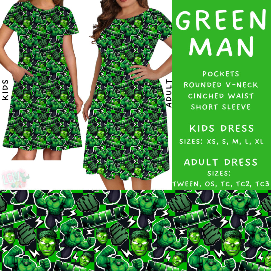 Preorder Custom Styles - Green Man - Closes 29 Jan - ETA late Apr 2025 Leggings