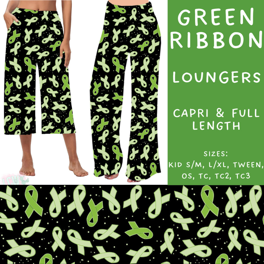 Preorder Custom Styles - Green Ribbon - Closes 10 Jan - ETA early Apr 2025 Leggings