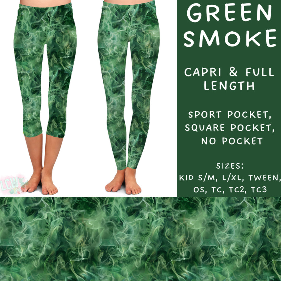 Preorder Custom Styles - Green Smoke - Closes 20 Feb - ETA mid May 2025 Leggings