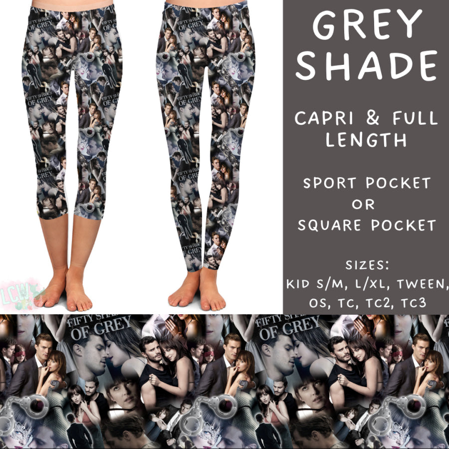 Preorder Custom Styles - Grey Shade - Closes 31 Mar - ETA late May 2025 Leggings