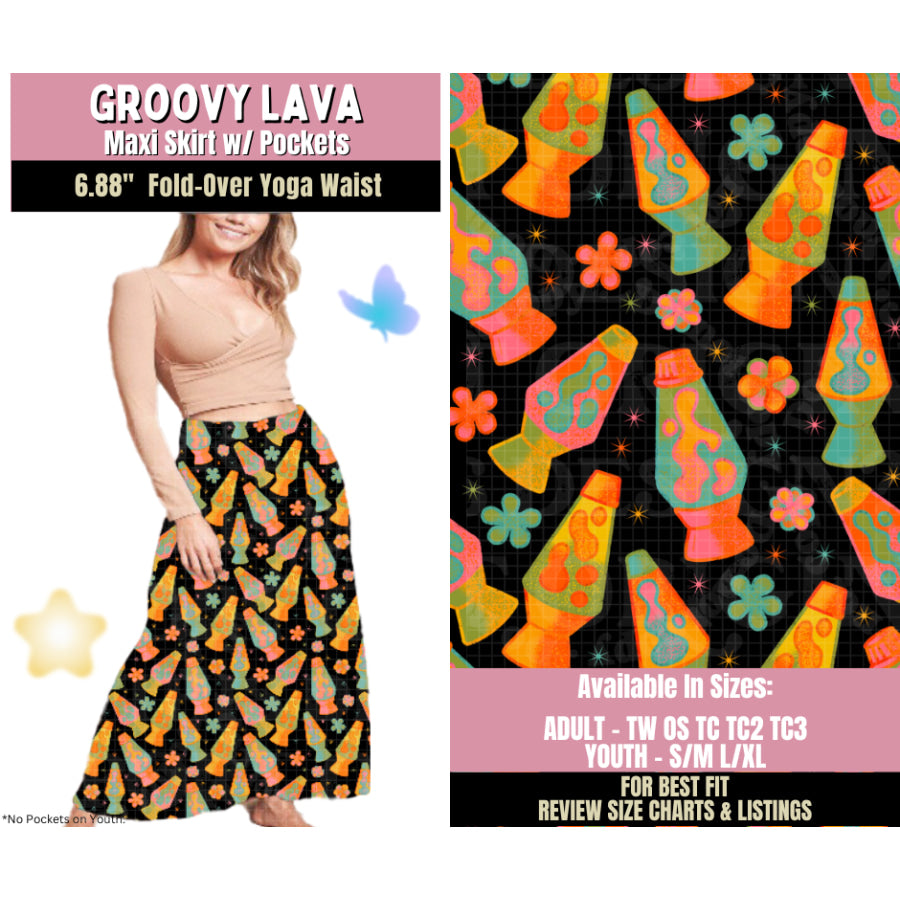 Preorder Custom Styles - Groovy Lava - Closes 25 Sep - ETA late Jan 2026 Leggings