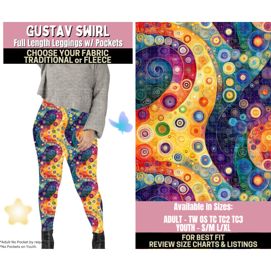 Preorder Custom Styles - Gustav Swirl - Closes 25 Sep - ETA late Jan 2026 Leggings