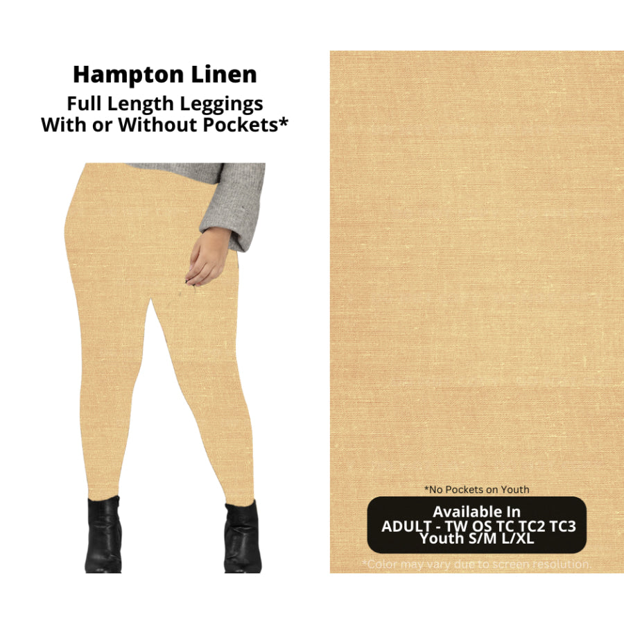 PREORDER Custom Styles - Hampton Linen - Closes 8 Jan - ETA late Apr 2025 Leggings