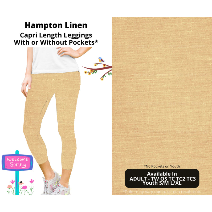 PREORDER Custom Styles - Hampton Linen - Closes 8 Jan - ETA late Apr 2025 Leggings