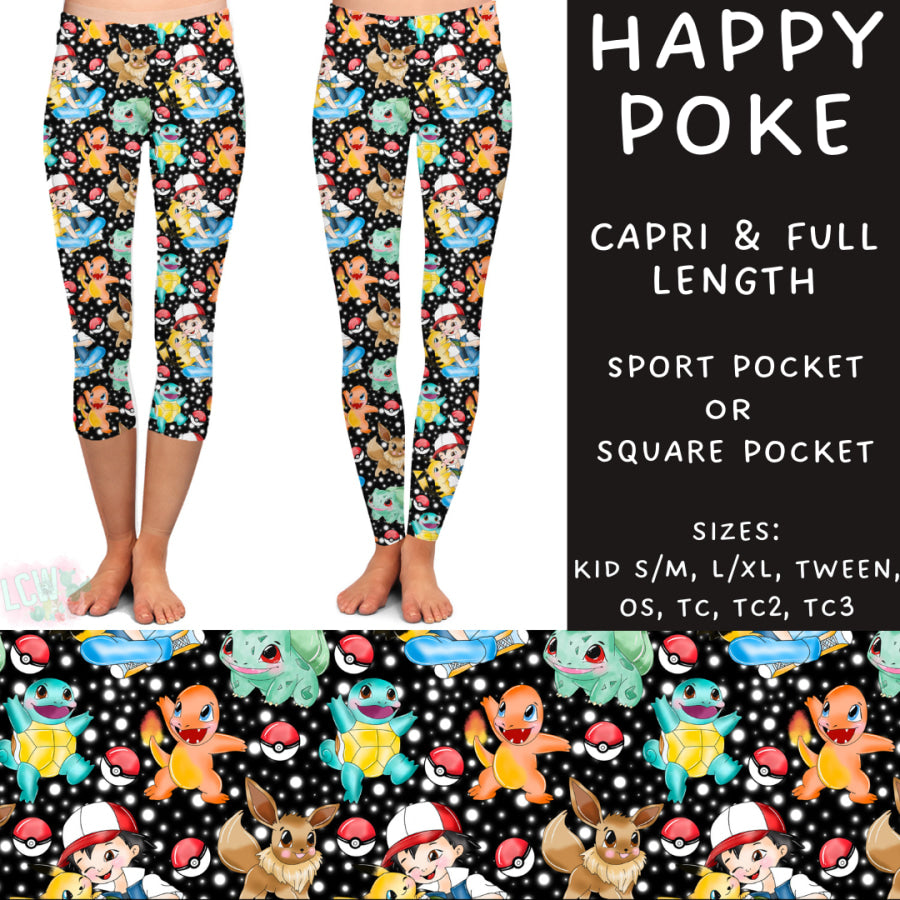 Preorder Custom Styles - Happy Poke - Closes 5 Mar - ETA late May 2025 Leggings