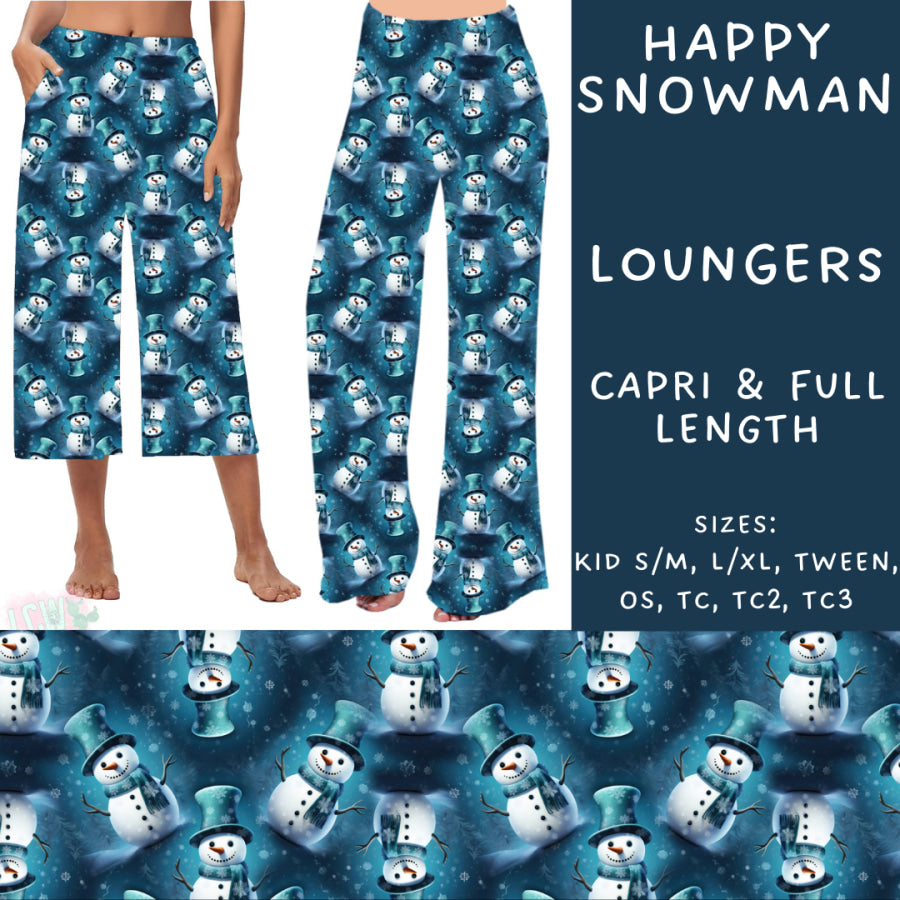 Preorder Custom Styles - Happy Snowman - Closes 22 Nov - ETA early Feb 2025 Leggings