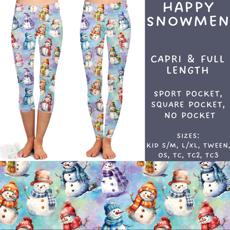 Preorder Custom Styles - Happy Snowmen - Closes 31 Oct - ETA early Jan 2025 Leggings