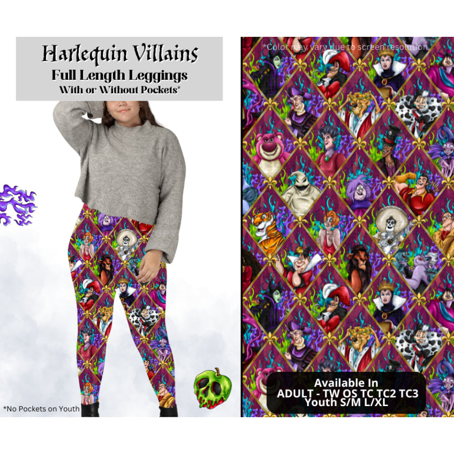 Preorder Custom Styles - Harlequin Villains - Closes 28 Mar - ETA mid Jul 2025 Leggings